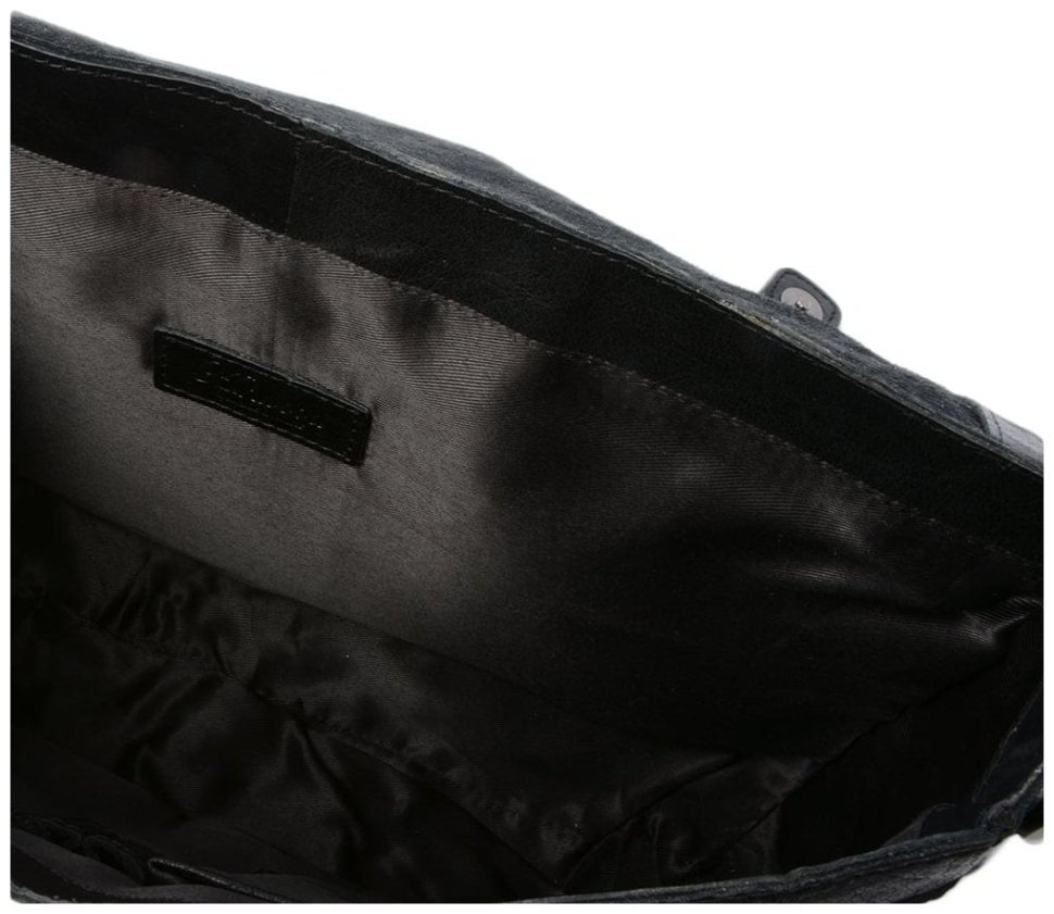 Деловая мужская сумка из натуральной кожи для ноутбука до 15" Ashwood черного цвета 94360 modnotak фото №4