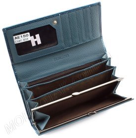 Жіночий лаковий гаманець кольору морської хвилі H - Leather Accessories (17261)