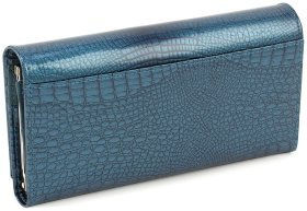 Женский лаковый кошелек цвета морской волны H - Leather Accessories (17261) 