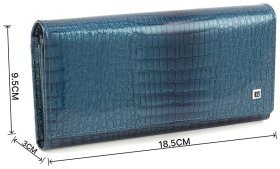Женский лаковый кошелек цвета морской волны H - Leather Accessories (17261) 