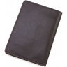 Темно-коричнева обкладинка для паспорта з гладкої шкіри KARYA (093-9) - 3