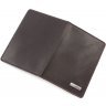 Темно-коричнева обкладинка для паспорта з гладкої шкіри KARYA (093-9) - 4