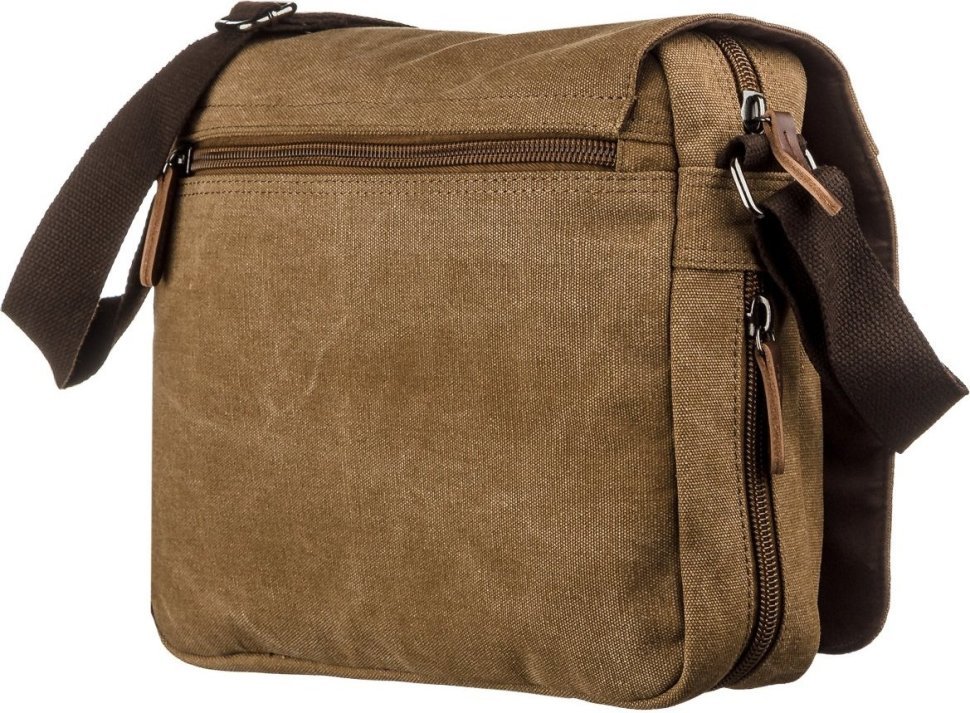 Текстильная сумка для ноутбука коричневого цвета Vintage (20190) modnotak фото №2