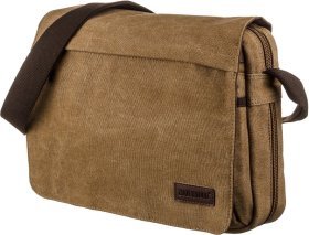 Текстильная сумка для ноутбука коричневого цвета Vintage (20190)