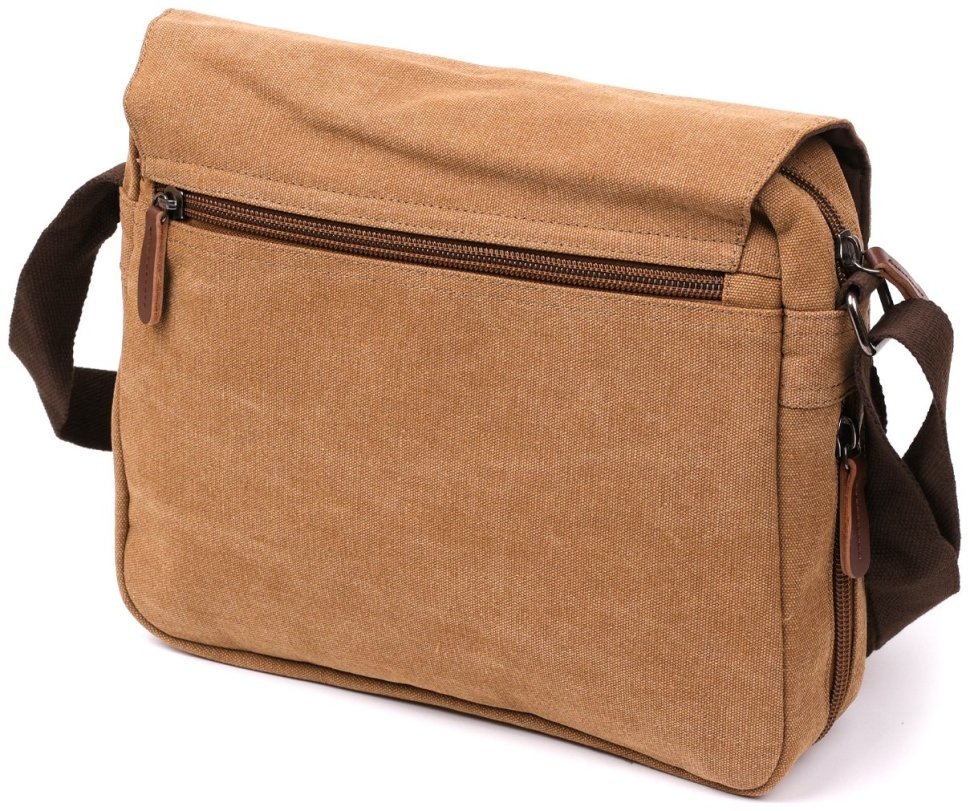 Текстильная сумка для ноутбука коричневого цвета Vintage (20190) modnotak фото №9