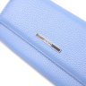 Місткий жіночий гаманець блакитного кольору з натуральної шкіри KARYA (2421146) - 3