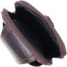 Маленькая кожаная мужская сумка на пояс коричневого цвета Vintage 2422246 - 4