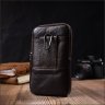 Маленькая кожаная мужская сумка на пояс коричневого цвета Vintage 2422246 - 8
