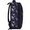 Текстильний чорний рюкзак для хлопчиків з машиною Bagland (55360) - 2