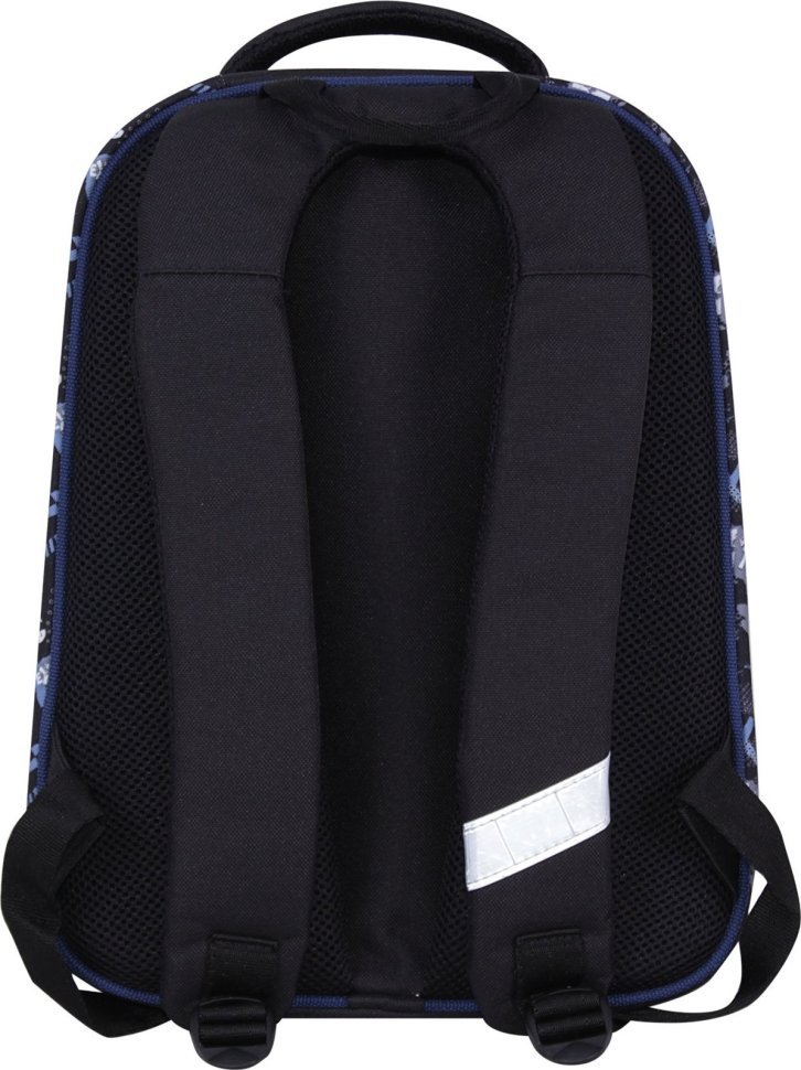 Текстильний чорний рюкзак для хлопчиків з машиною Bagland (55360)