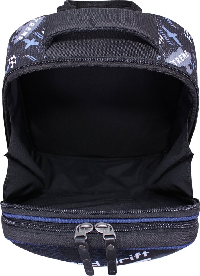 Текстильный черный рюкзак для мальчиков с машиной Bagland (55360)