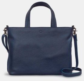 Женская сумка из натуральной фактурной кожи через плече Yoshi Y26 синего цвета 95460