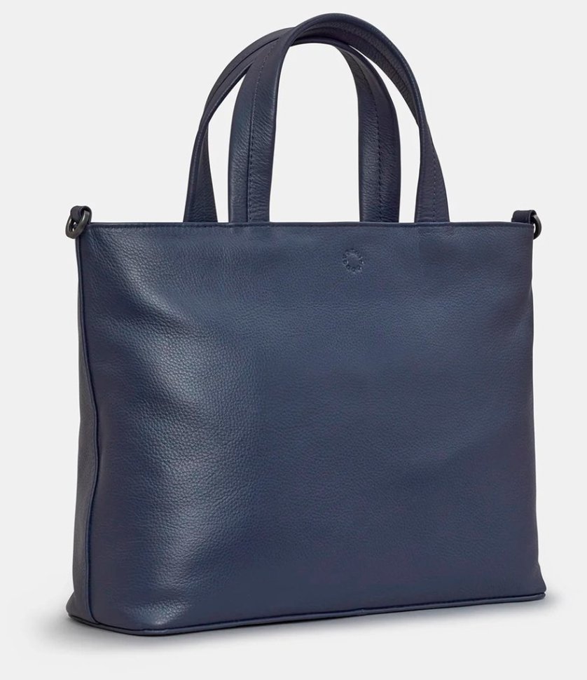 Женская сумка из натуральной фактурной кожи через плече Yoshi Y26 синего цвета 95460 modnotak фото №3