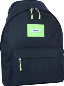 Чорний міський рюкзак із текстилю на одну блискавку Bagland Stylish 55760