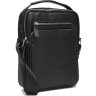 Чоловіча шкіряна сумка-барсетка чорного кольору з ручкою Keizer (21354) - 2