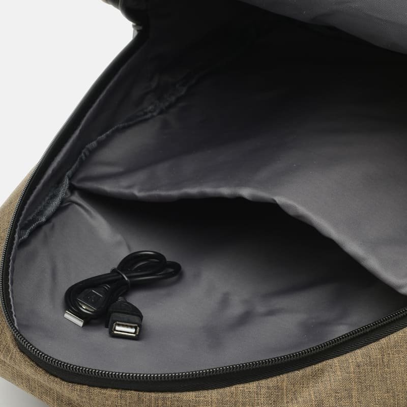 Коричневий текстильний чоловічий рюкзак з відділом під ноутбук Monsen (21459)