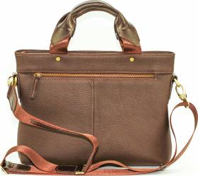 Чоловіча шкіряна сумка коричневого кольору VATTO (11901) - 2