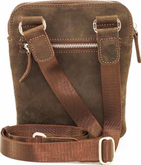 Мужская кожаная сумка в стиле винтаж коричневого цвета VATTO (12101) - 2