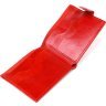 Компактний жіночий гаманець подвійного складання з натуральної шкіри червоного кольору Shvigel (2416461) - 4