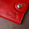 Компактний жіночий гаманець подвійного складання з натуральної шкіри червоного кольору Shvigel (2416461) - 6