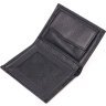 Чорний шкіряний чоловічий гаманець без застібки KARYA (2421362) - 4
