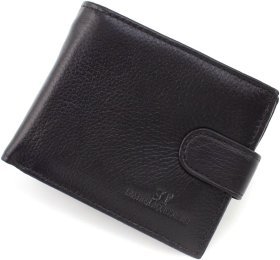 Черный мужской кожаный кошелек под документы ST Leather 1767360