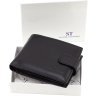 Чорний чоловічий шкіряний гаманець під документи ST Leather 1767360 - 8