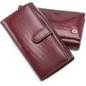 Лаковый кошелек бордового цвета под много карточек ST Leather (16290) - 6