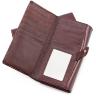 Лаковий гаманець бордового кольору під багато карток ST Leather (16290) - 5
