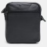 Чоловіча компактна сумка на плече із чорної шкіри флотар Keizer (22060) - 3