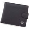 Черное мужское портмоне из натуральной зернистой кожи с блоком под карты ST Leather 1767460 - 1