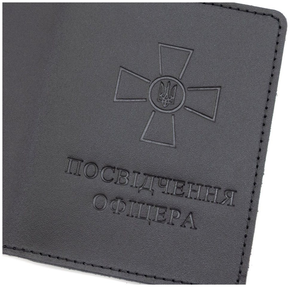 Обложка из натуральной кожи на удостоверение офицера ST Leather 97760 черного цвета фото №4 Обложка из натуральной кожи на удостоверение офицера ST Leather 97760 черного цвета modnotak фото №4