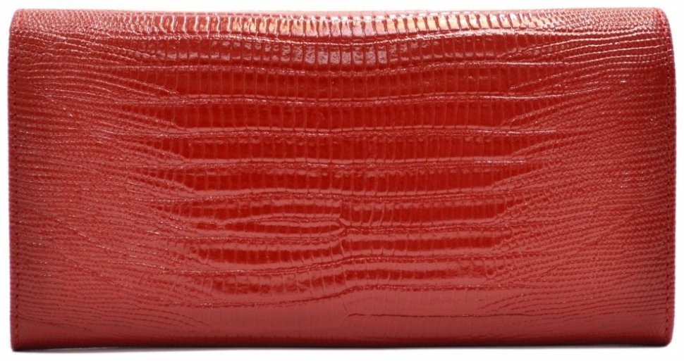 Яркий кошелек красного цвета из кожи с лазерной фактурой для женщин Desisan 107860 modnotak фото №2