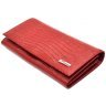 Яркий кошелек красного цвета из кожи с лазерной фактурой для женщин Desisan 107860 modnotak фото - 5