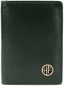 Картхолдер из натуральной кожи зеленого цвета на кнопке Hammonds Flycatcher CC606 с RFID защитой 107960