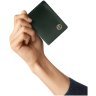 Картхолдер из натуральной кожи зеленого цвета на кнопке Hammonds Flycatcher CC606 с RFID защитой 107960 modnotak фото - 6