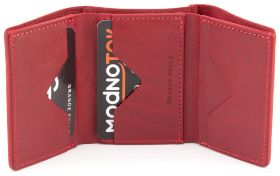 Червоний шкіряний гаманець маленького розміру Grande Pelle (13009) - 2