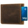 Мужское портмоне из винтажной кожи коричневого цвета Visconti VSL 42 без застежки 108560 modnotak фото - 3