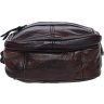 Чоловіча шкіряна сумка-барсетка маленького розміру у темно-коричневому кольорі Keizer (22058) - 4