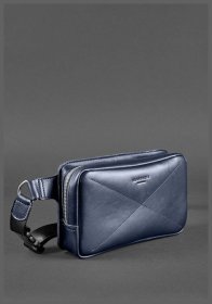 Кожаная поясная сумка темно-синего цвета BlankNote Dropbag Maxi 78660