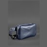Шкіряна поясна сумка темно-синього кольору BlankNote Dropbag Maxi 78660 - 2