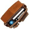Чоловіча сумка-месенджер із вінтажної шкіри світло-коричневого кольору з клапаном Visconti Jasper 68860 - 8