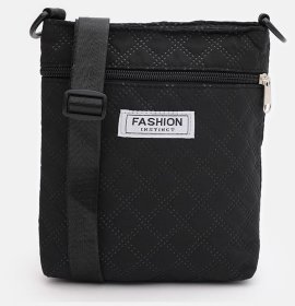 Компактна жіноча сумка із міцного текстилю чорного кольору Monsen 88860