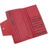 Просторий жіночий гаманець червоного кольору з натуральної шкіри на кнопці Tony Bellucci (10869) - 5