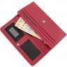 Просторий жіночий гаманець червоного кольору з натуральної шкіри на кнопці Tony Bellucci (10869) - 6