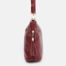 Бордова жіноча шкіряна сумка з плечовим ременем Keizer (59160) - 3