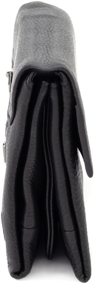 Добротная мужская барсетка из фактурной кожи черного цвета H.T. Leather 79460 фото №2 Добротная мужская барсетка из фактурной кожи черного цвета H.T. Leather 79460 modnotak фото №2