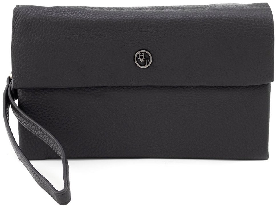 Добротная мужская барсетка из фактурной кожи черного цвета H.T. Leather 79460 фото №6 Добротная мужская барсетка из фактурной кожи черного цвета H.T. Leather 79460 modnotak фото №6