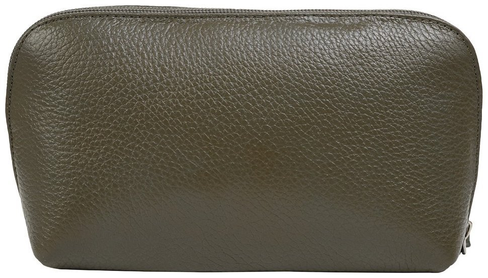 Женская косметичка из фактурной кожи цвета хаки Desisan 80061 modnotak фото №3