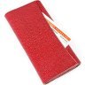 Місткий жіночий гаманець червоного кольору зі шкіри ската STINGRAY LEATHER (024-18621) - 5